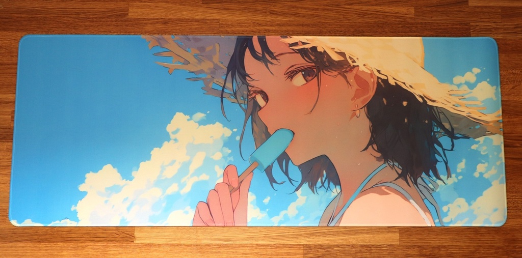 アイスキャンデー デスクマット(AIイラスト) / Hot summer