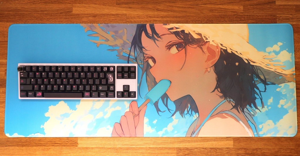 アイスキャンデー デスクマット(AIイラスト) / Hot summer