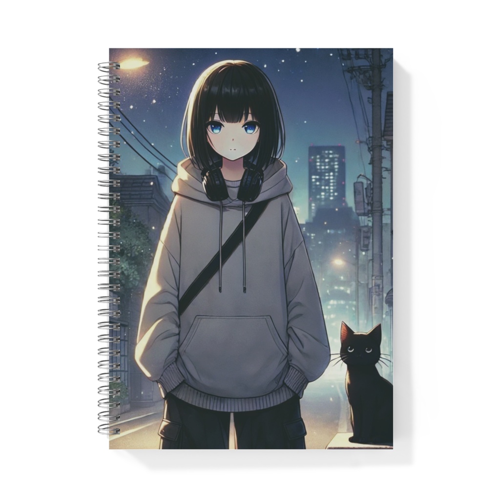 Mellow-黒猫-リングノート(B5)