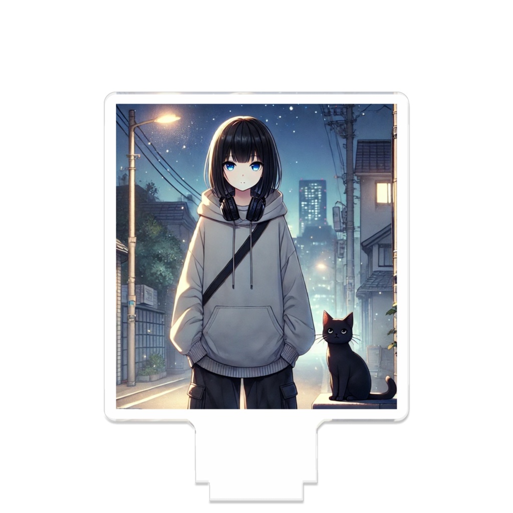 Mellow-黒猫-アクスタ(80mm)