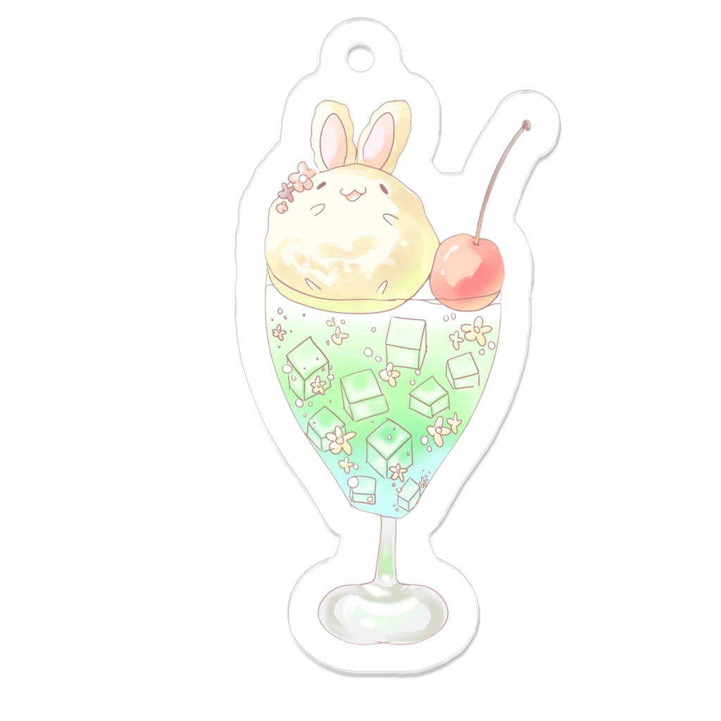 うさぎクリームソーダアクキー