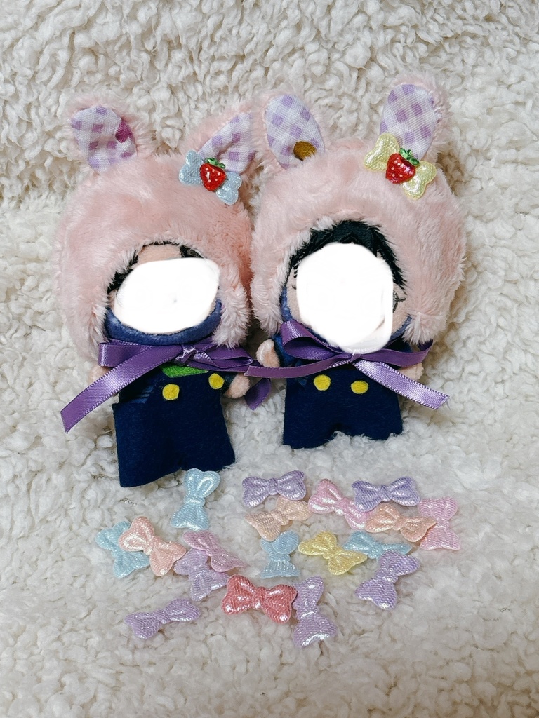 春のウサギ頭巾　ほわぬい用