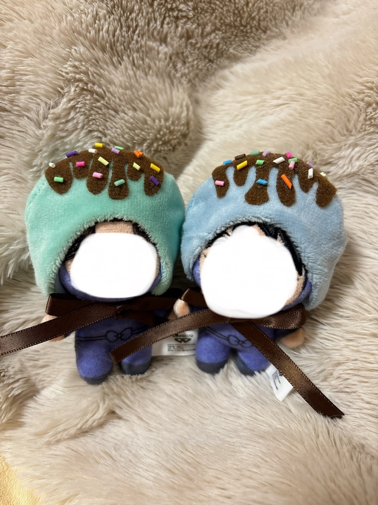 チョコミント頭巾　ほわぬいサイズ