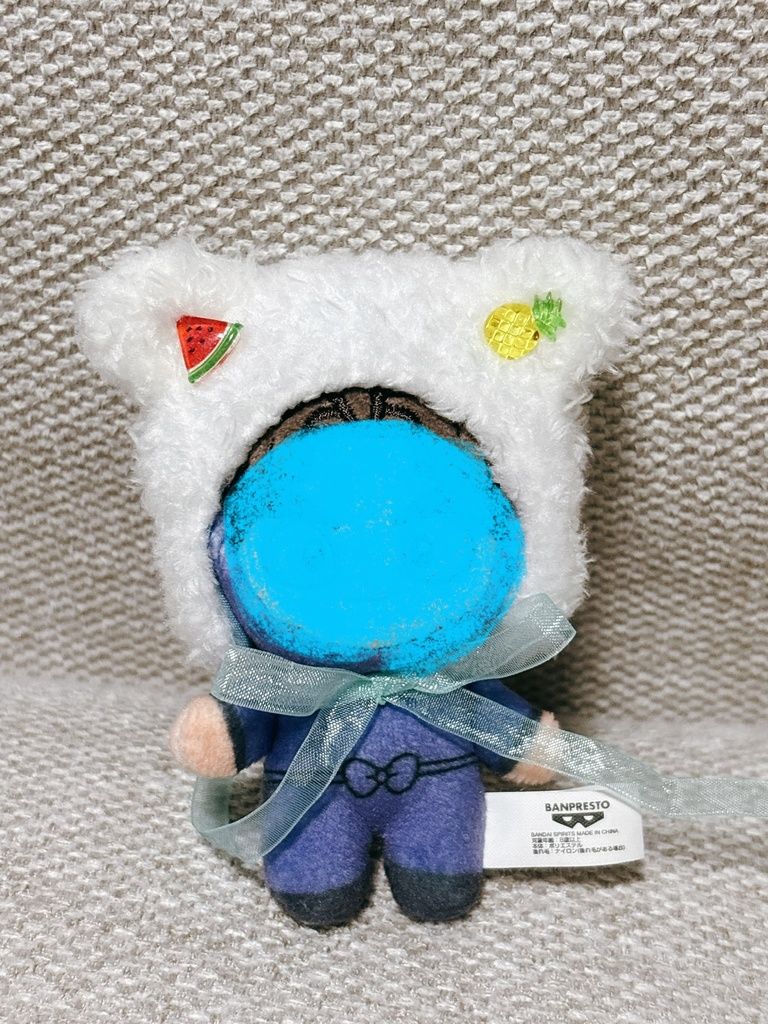しろくまフルーツパフェの頭巾