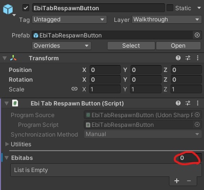 VRChat ワールドギミック EbiTab