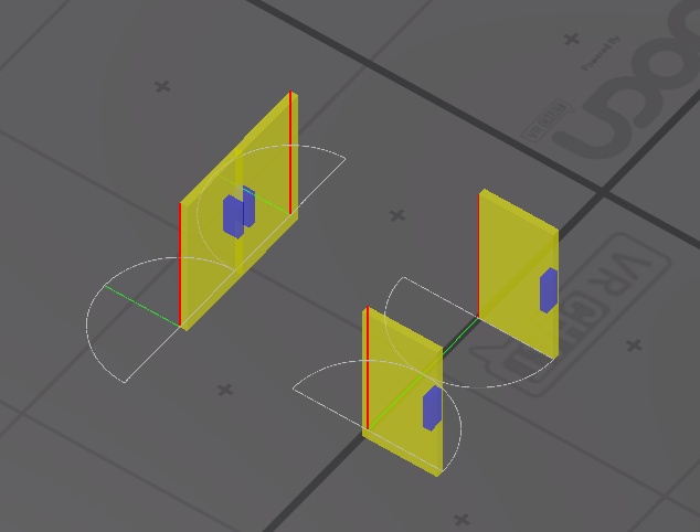 VRChat ワールドギミック 体で押せるドア