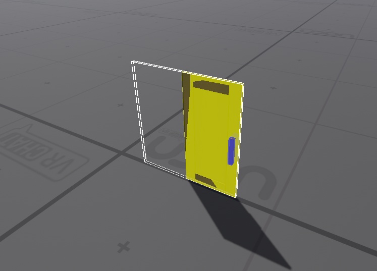 VRChat ワールドギミック 体で押せるドア