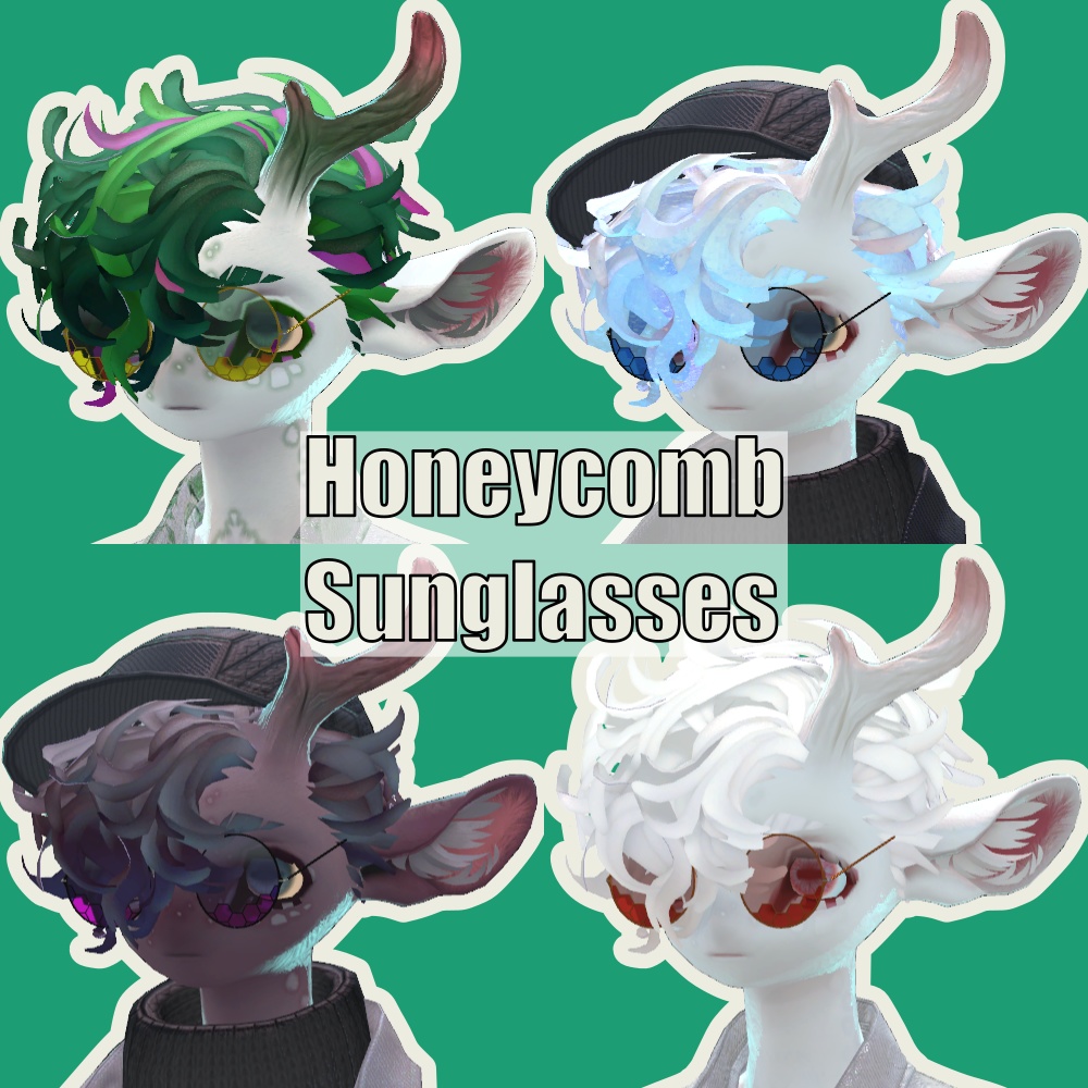 【鹿タウル対応】ハニカムサングラス HoneycombSunglasses