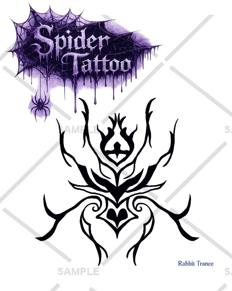 【free/無料】Spider tatto texture