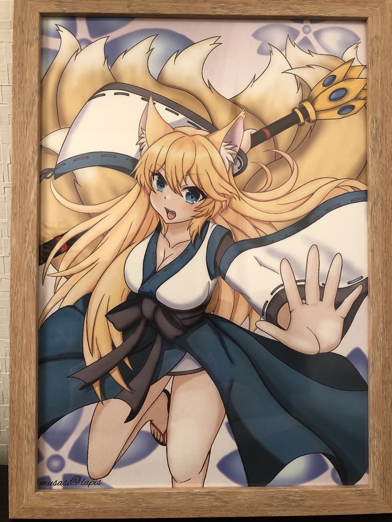 和紙プリント　オリジナルイラスト