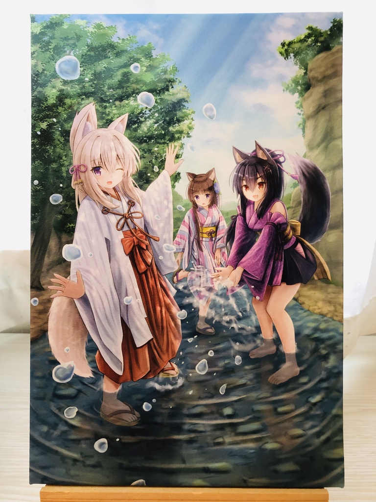 和紙アートパネル「ひと夏の思い出」