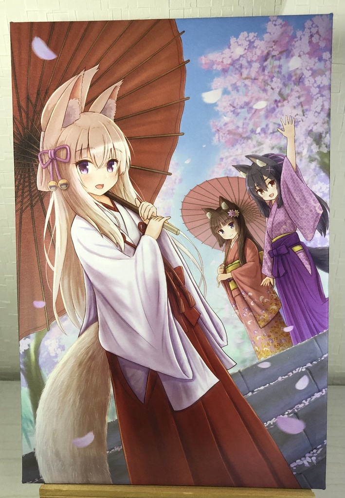 和紙アートパネル「桜景色」