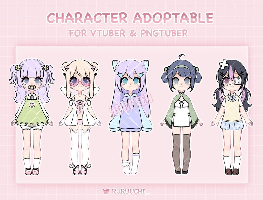 Chibi Character for Adoption | VTuber | PNGTuber