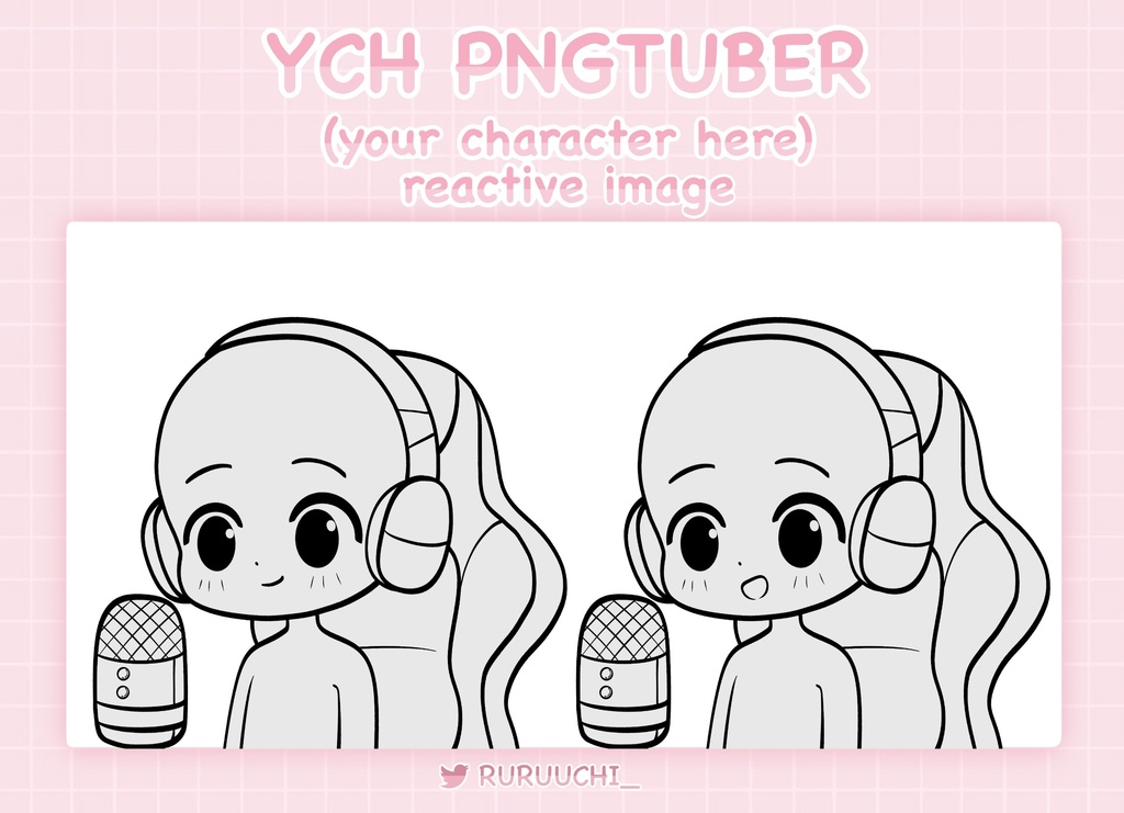 PNGtuber Customizable Character Commission / Kawaii Aesthetic / Custom Art / Premade / DIY / YCH