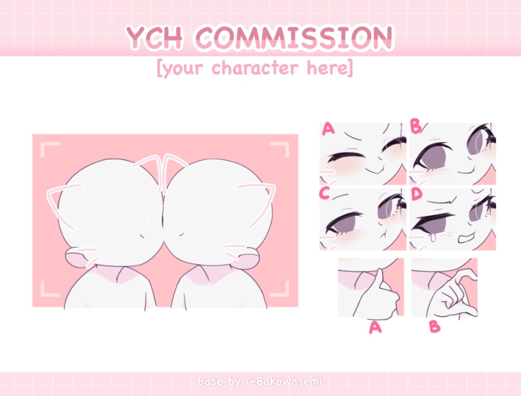 Customizable Character Commission / Kawaii Aesthetic / Custom Art / Premade / DIY / YCH