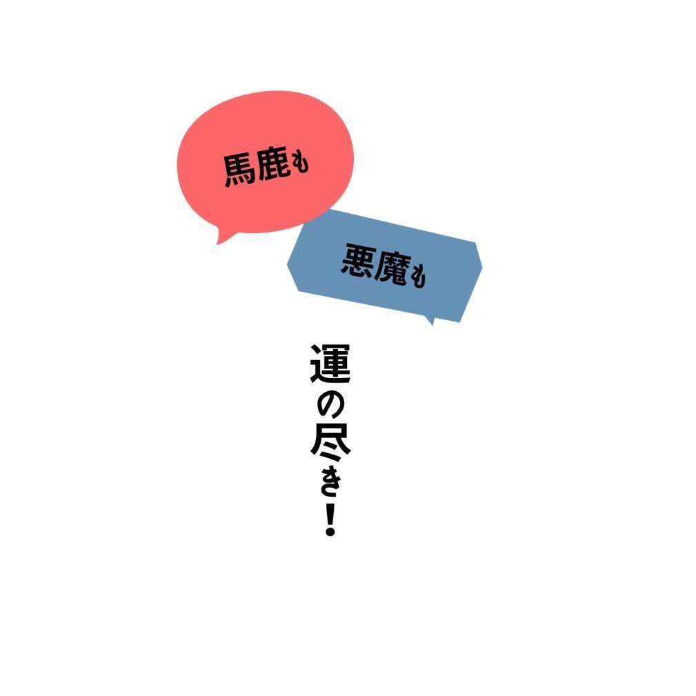 馬鹿も悪魔も運の尽き！