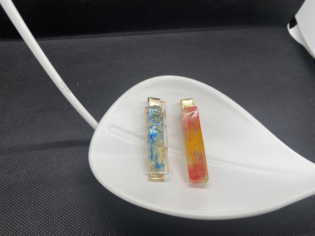 空色ヘアピン(花と夕暮れ)