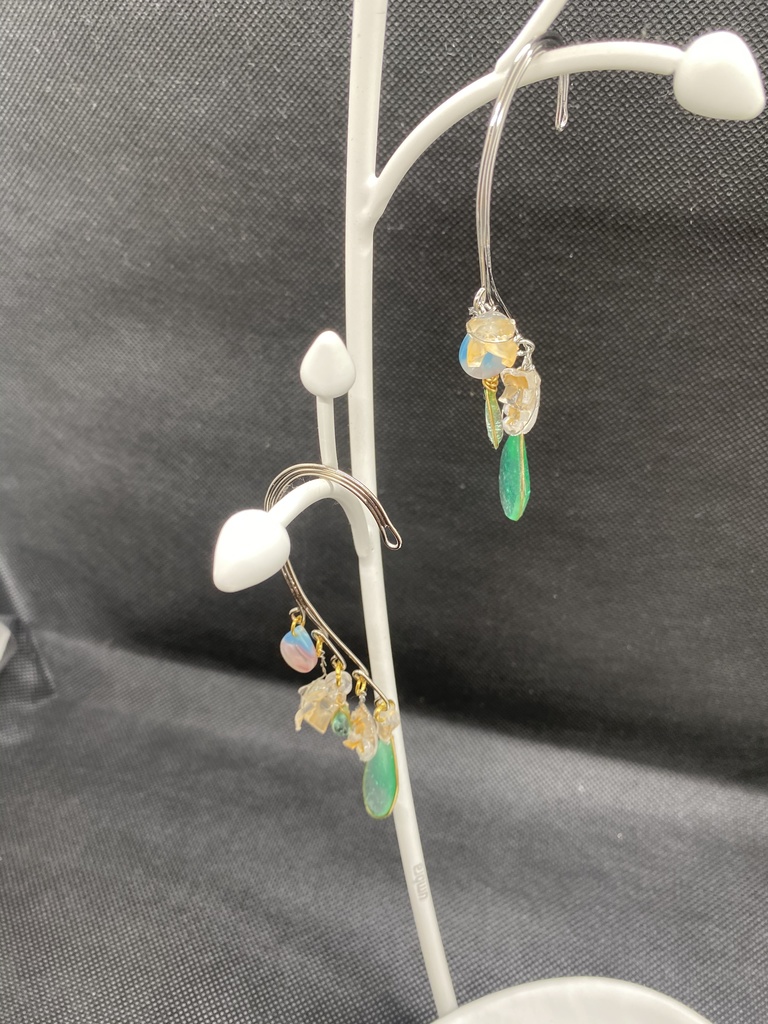 金木犀の結晶イヤカフ