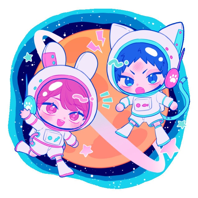 キラキラアクキー〜阿吽ちゃん宇宙旅行編〜