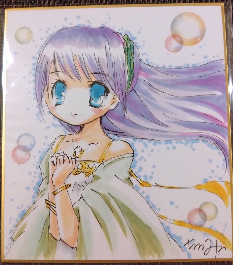 手描きミニ色紙・ファンタジー世界の女の子