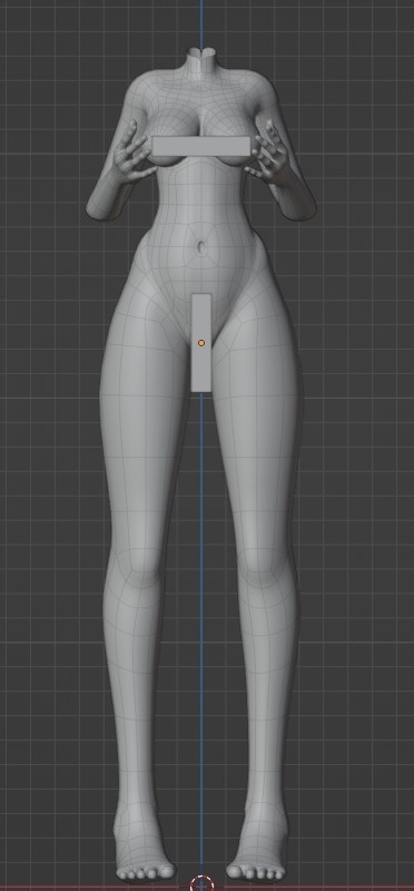 Female Base Mesh. NSFW (^o^) .blend 缩略图 2