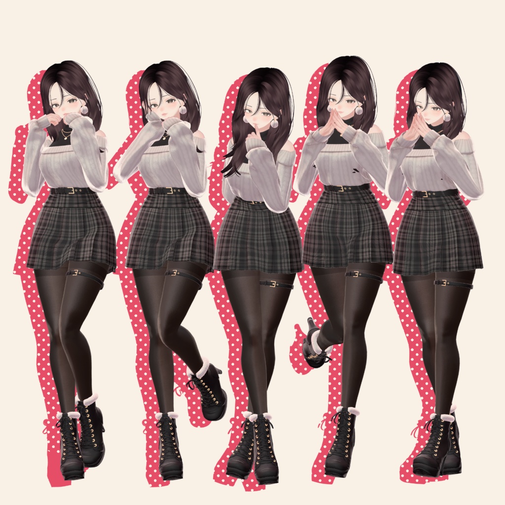 【期間限定無料ポーズ】あざとhoney【VRC_3アバター対応】