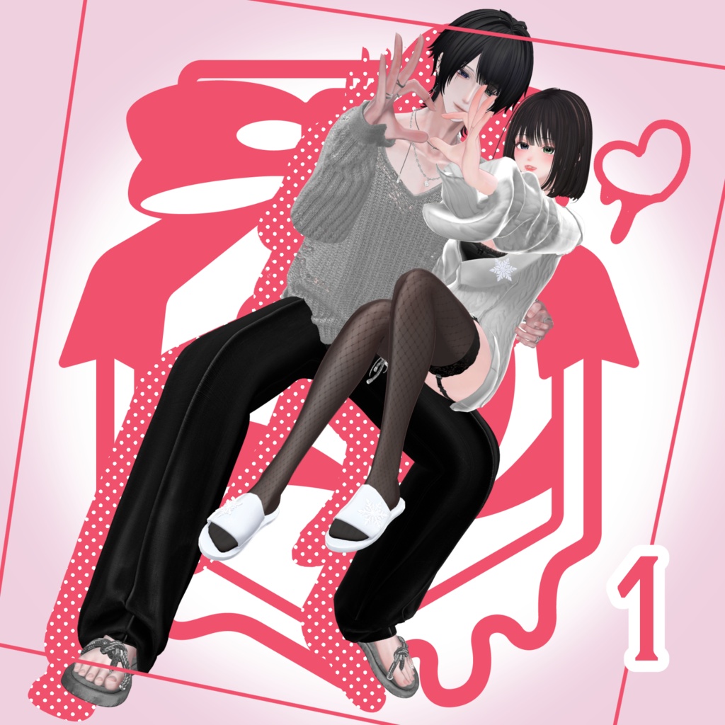 【VRCPause】なかよしhoney【VRC_4アバター対応】