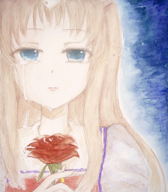 透明水彩色紙 無垢なる薔薇と泪 (グラスワンダー)