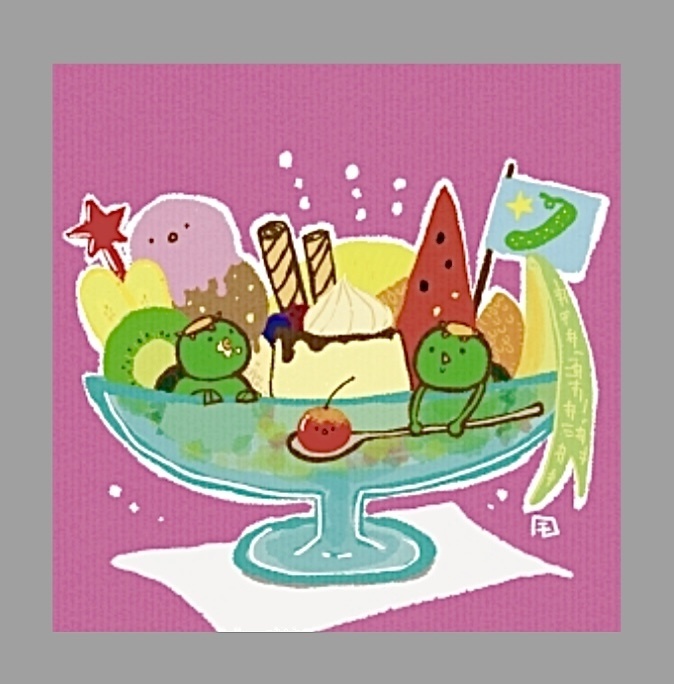 キャンバスプリント(プリンアラモード)