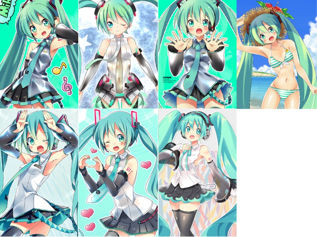 初音ミク フェイスタオルシリーズ：腋ミク/550 /578 /544 /439 /569 /633 /612