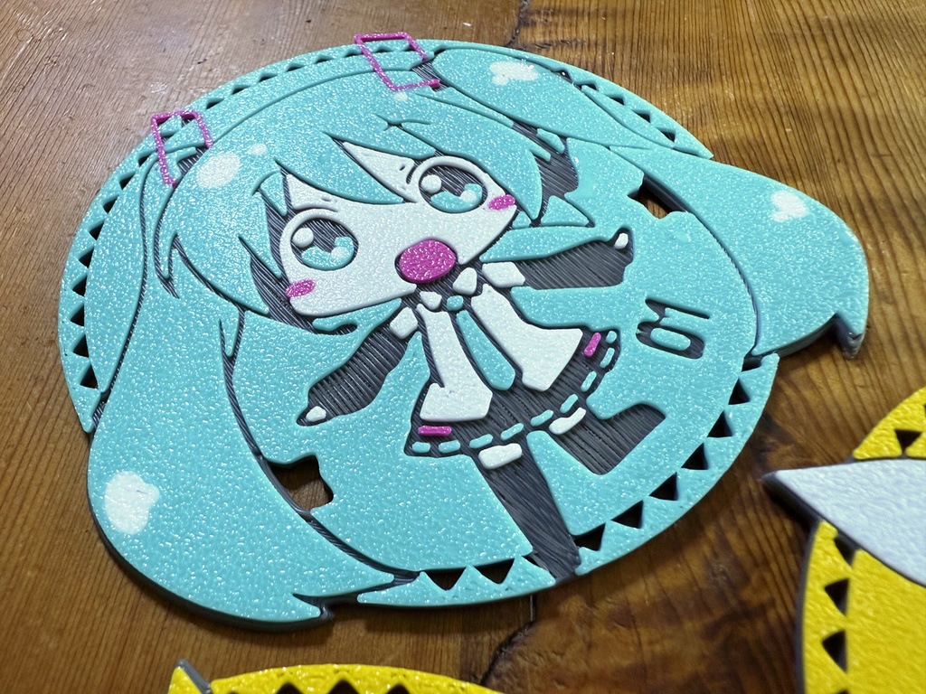 3Dプリンターシリーズ 初音ミク、鏡音リン、鏡音レン / 681 . 682 . 683