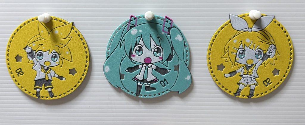 3Dプリンターシリーズ 初音ミク、鏡音リン、鏡音レン / 681 . 682 . 683