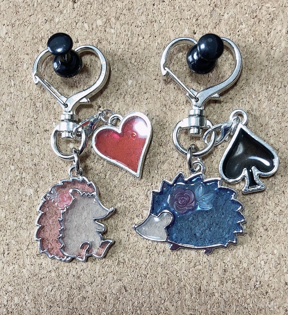 ハリネズミの夫婦チャーム