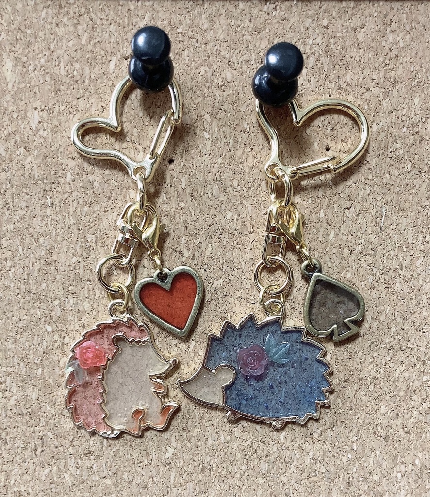 ハリネズミの夫婦チャーム