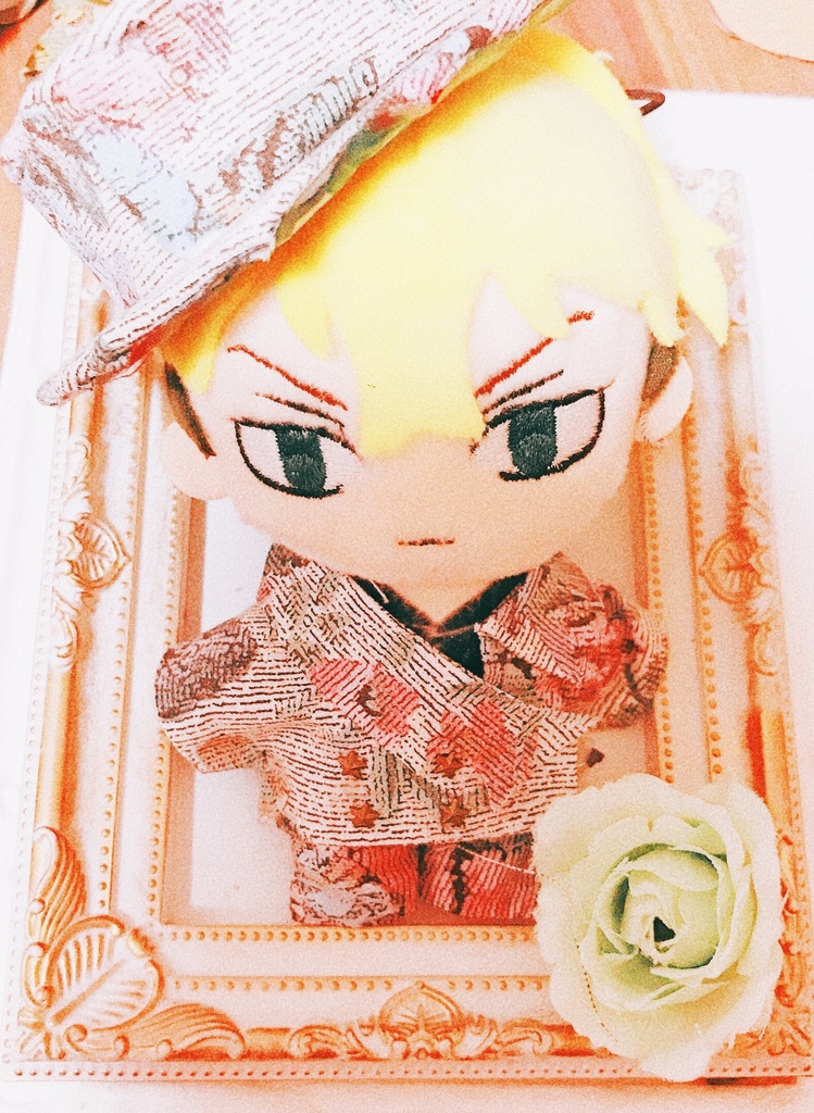 冬薔薇のお帽子と柄スーツの3点セット