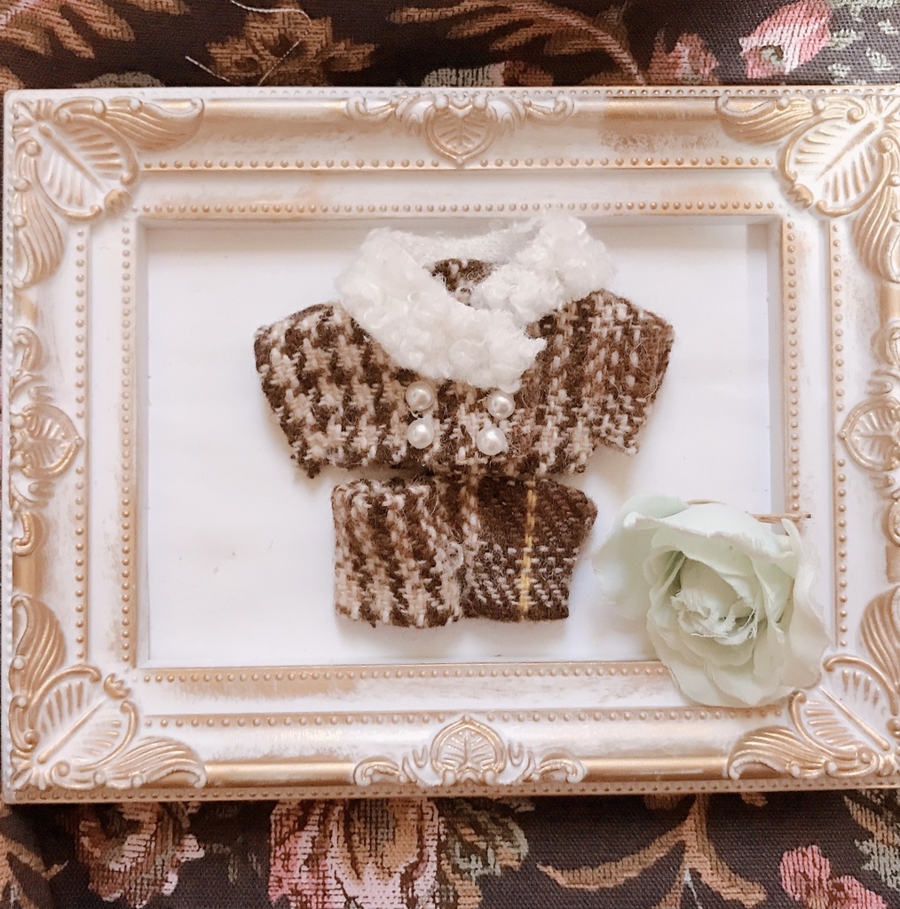 ハゥンドトゥース柄の冬コート