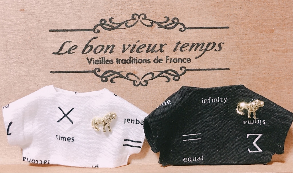 10、12cm用　ライオンモチーフシャツ