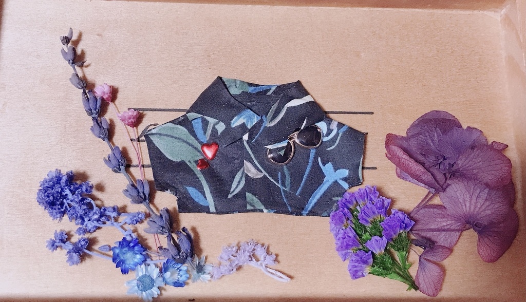 (再入荷)うきうきサングラスシャツ(10、12cmぬいちゃん用)