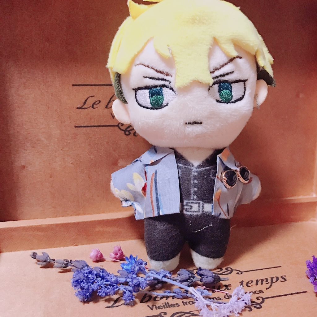 (再入荷)うきうきサングラスシャツ(10、12cmぬいちゃん用)