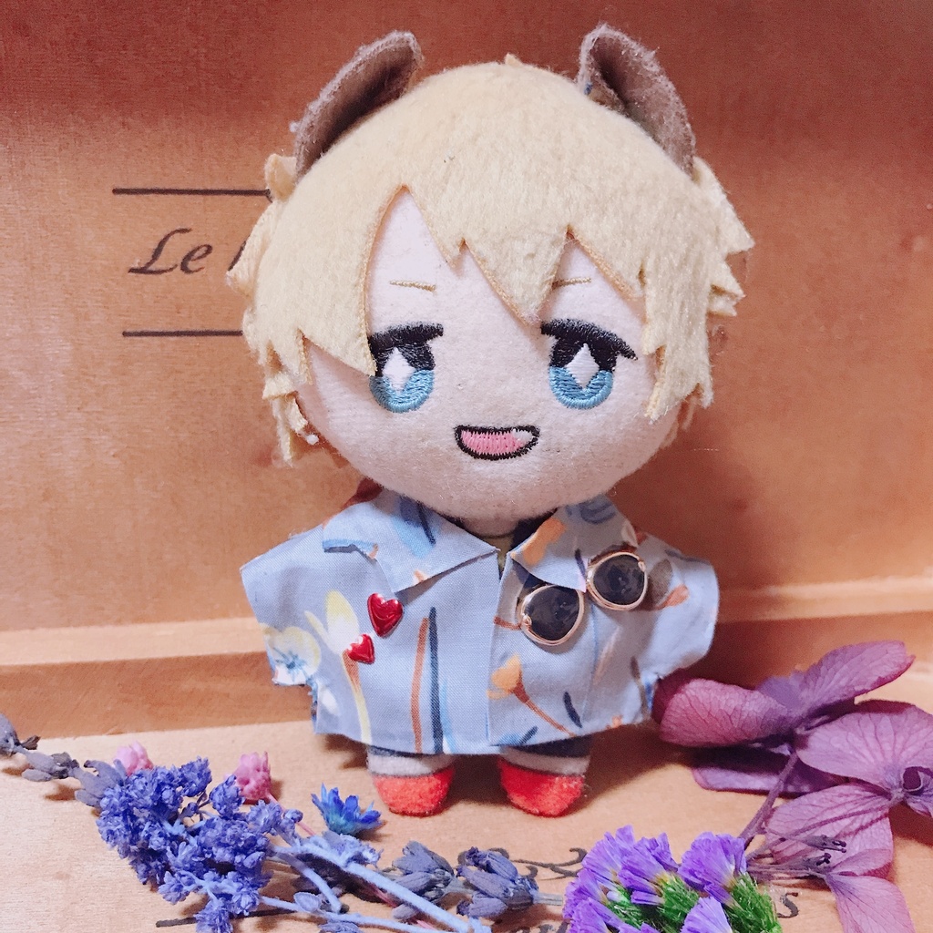 (再入荷)うきうきサングラスシャツ(10、12cmぬいちゃん用)