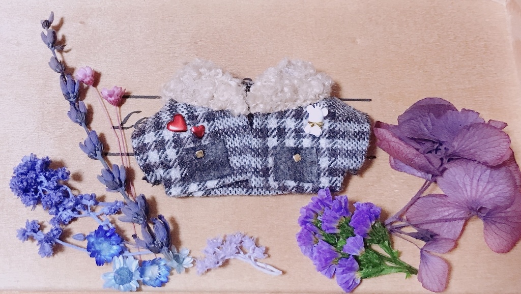 くまちゃんハートジャケット（10、12cmぬいちゃん向け）