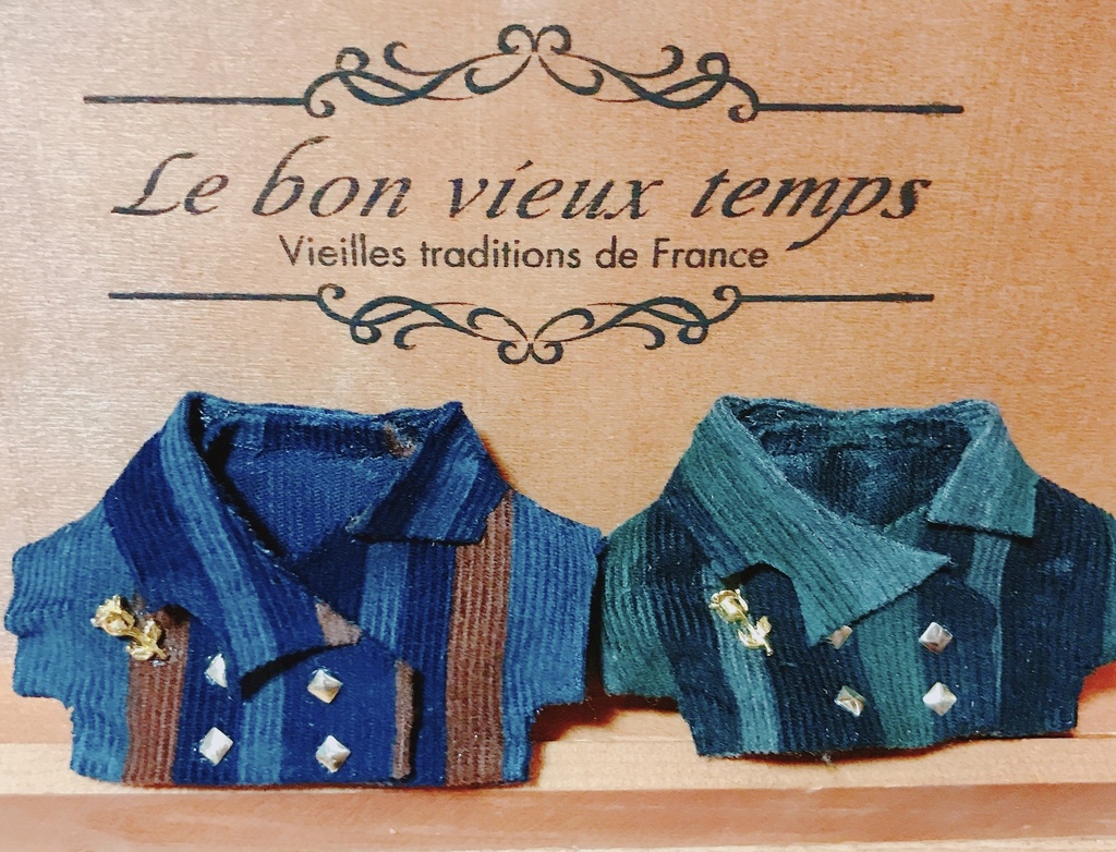 ストライプコート(10、12cmぬいちゃん用)