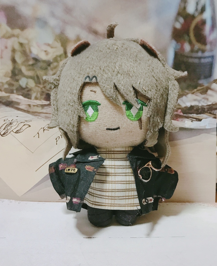 ラブサングラスシャツ(10〜12cmぬいちゃん用)