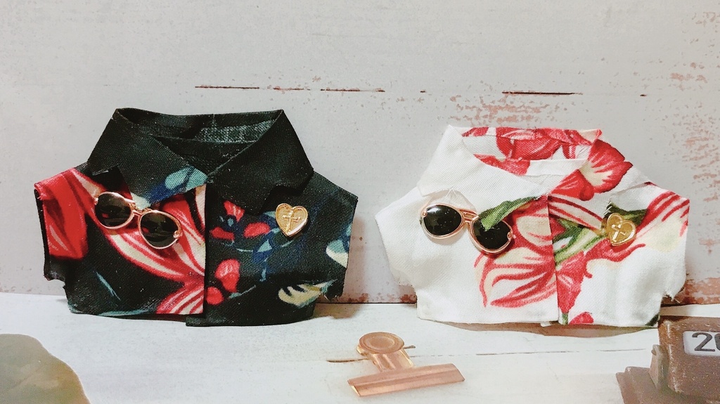 アロハサングラスシャツ(10〜13cmぬいちゃん用)