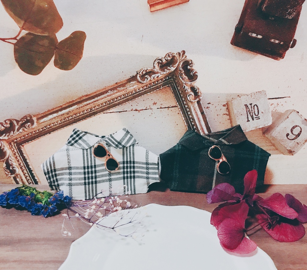 チェックサングラスシャツ(10cm〜12cm)