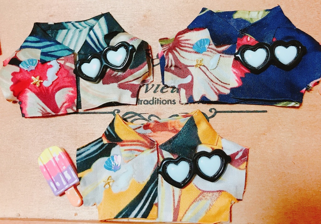 トロピカルサマーシャツ(10〜12cmぬい用)