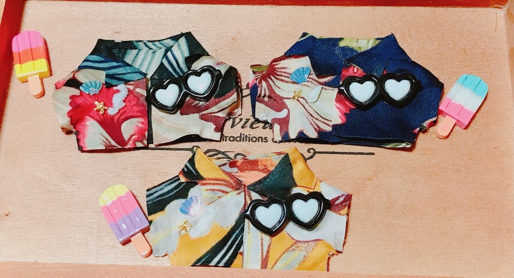 トロピカルサマーシャツ（10〜12cmぬい用）