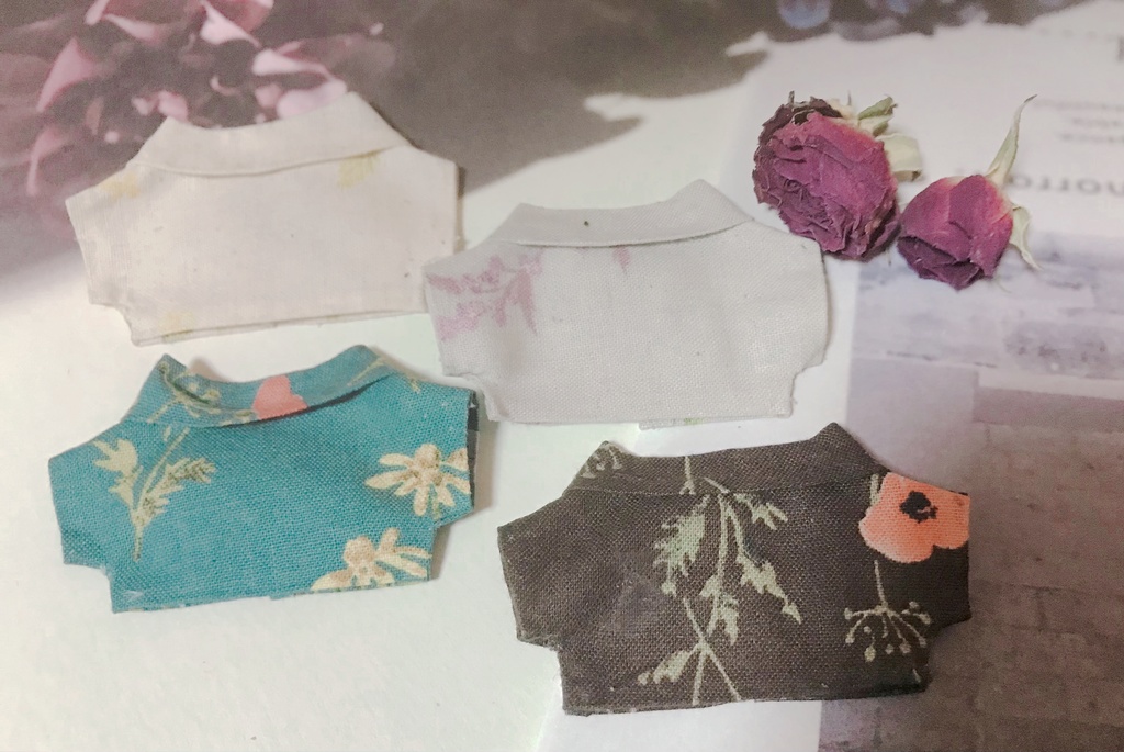 彩りの花々シャツ