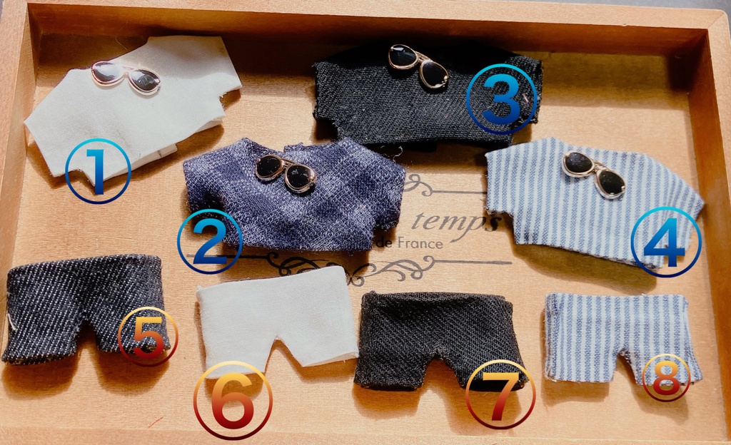 真夏のアロハシャツセット🍍🌺(10~12cmぬい)