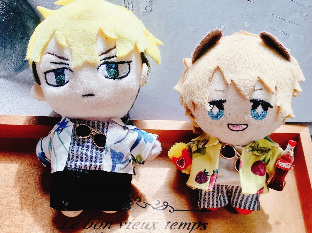 真夏のアロハシャツセット🍍🌺(10~12cmぬい)